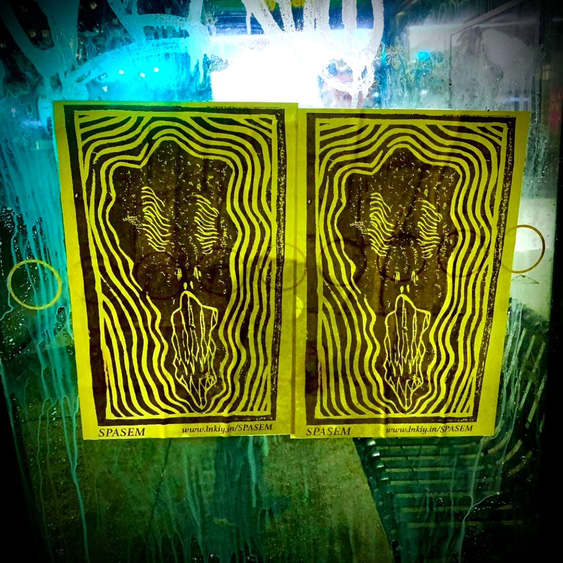“Bus Stop Wheatpaste Close-Up” Street Art Photo Print