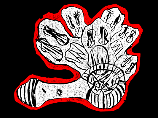 “Haunted Pipe” (White and Red) Digital Print